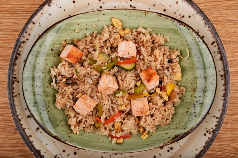 Gluténmentes lazac teppanyaki